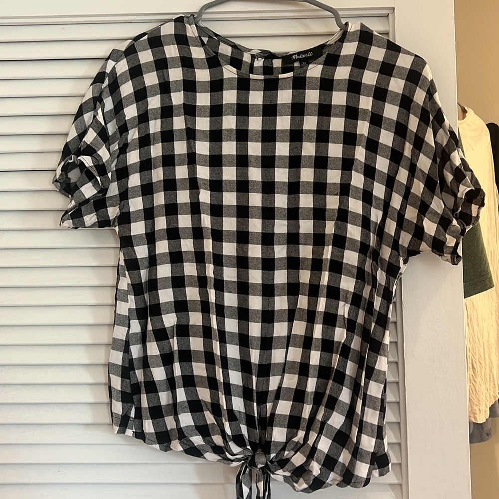 Checkered Madewell top